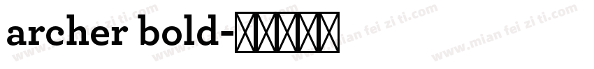 archer bold字体转换